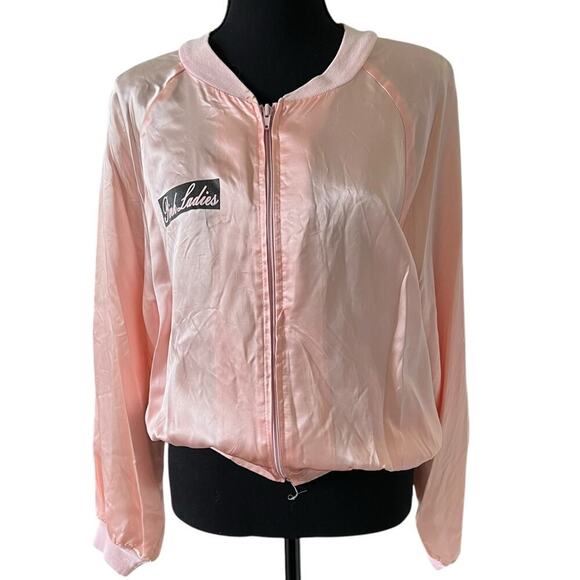 California Costume Collection Vintage Pink Ladies Jacket Large Grease 50s Retro - Picture 1 of 11